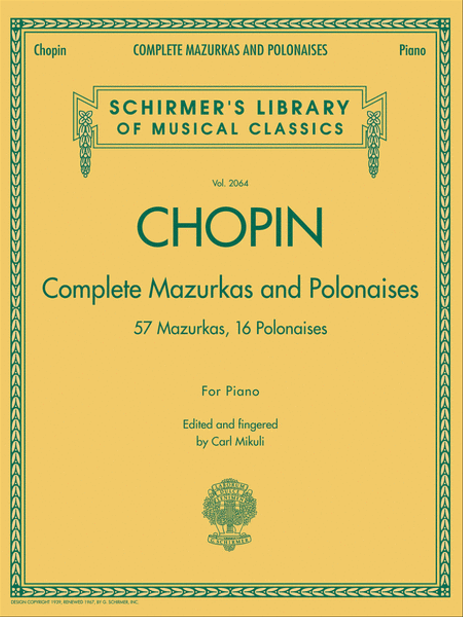 Complete Mazurkas and Polonaises Piano scores gallery preview page 1