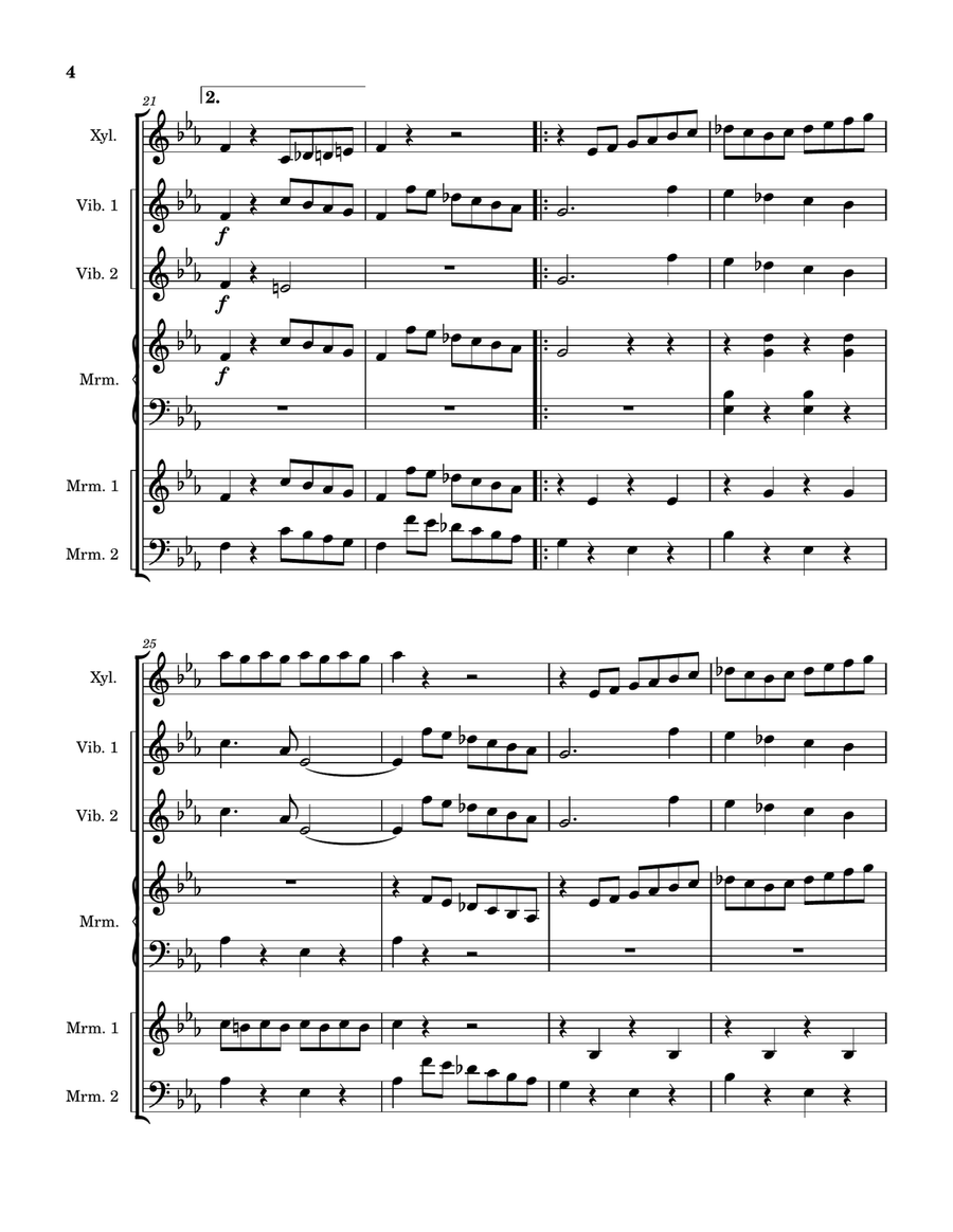 Rolling Thunder March Rolling Thunder March Marimba scores gallery preview page 4