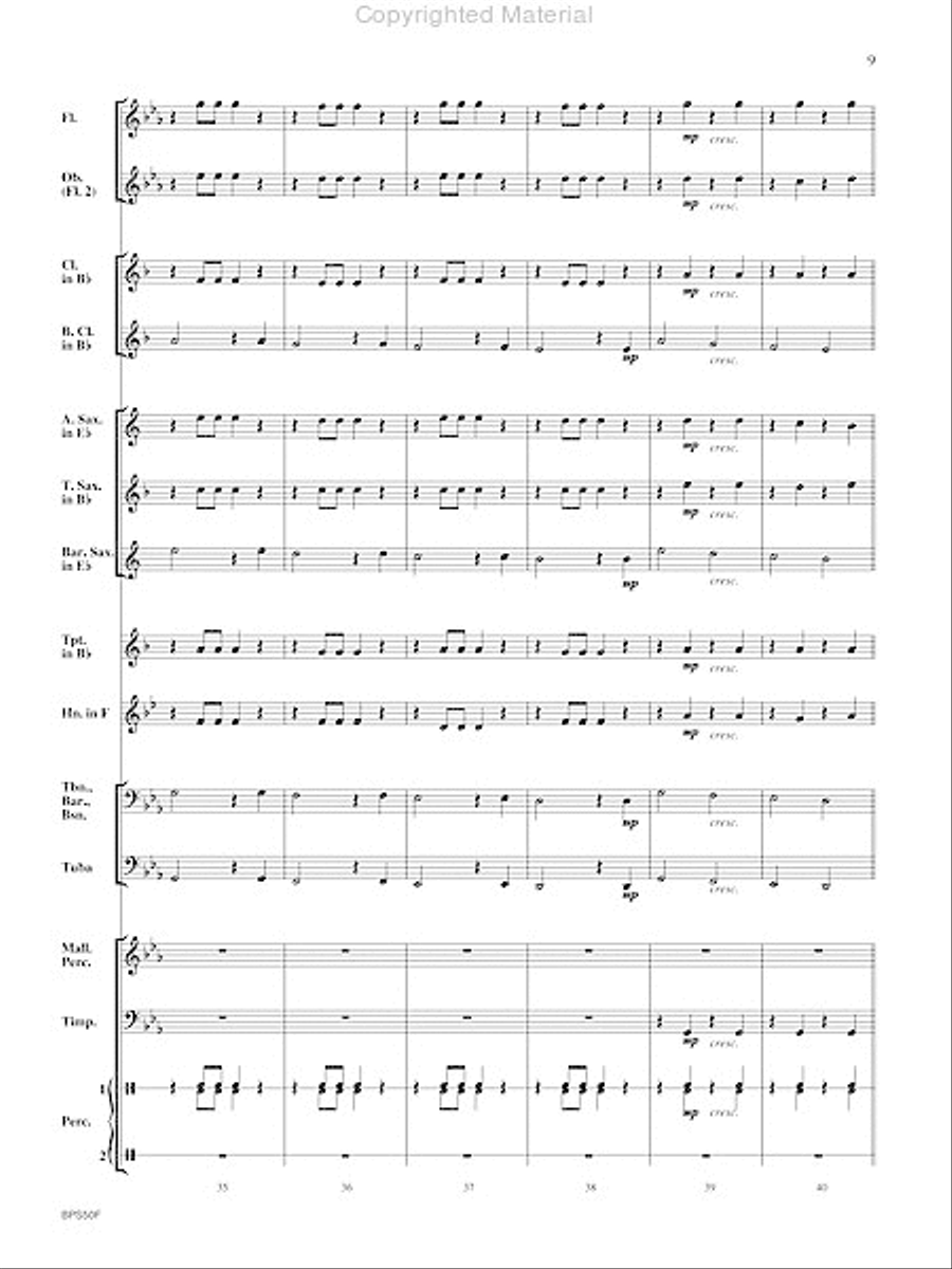 T-Rex (A Tone Poem for Band) Concert Band scores gallery preview page 10