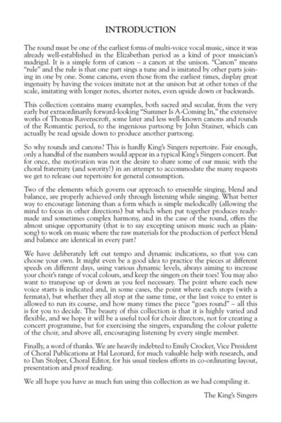 The King's Singers Book of Rounds, Canons and Partsongs Choir scores gallery preview page 6