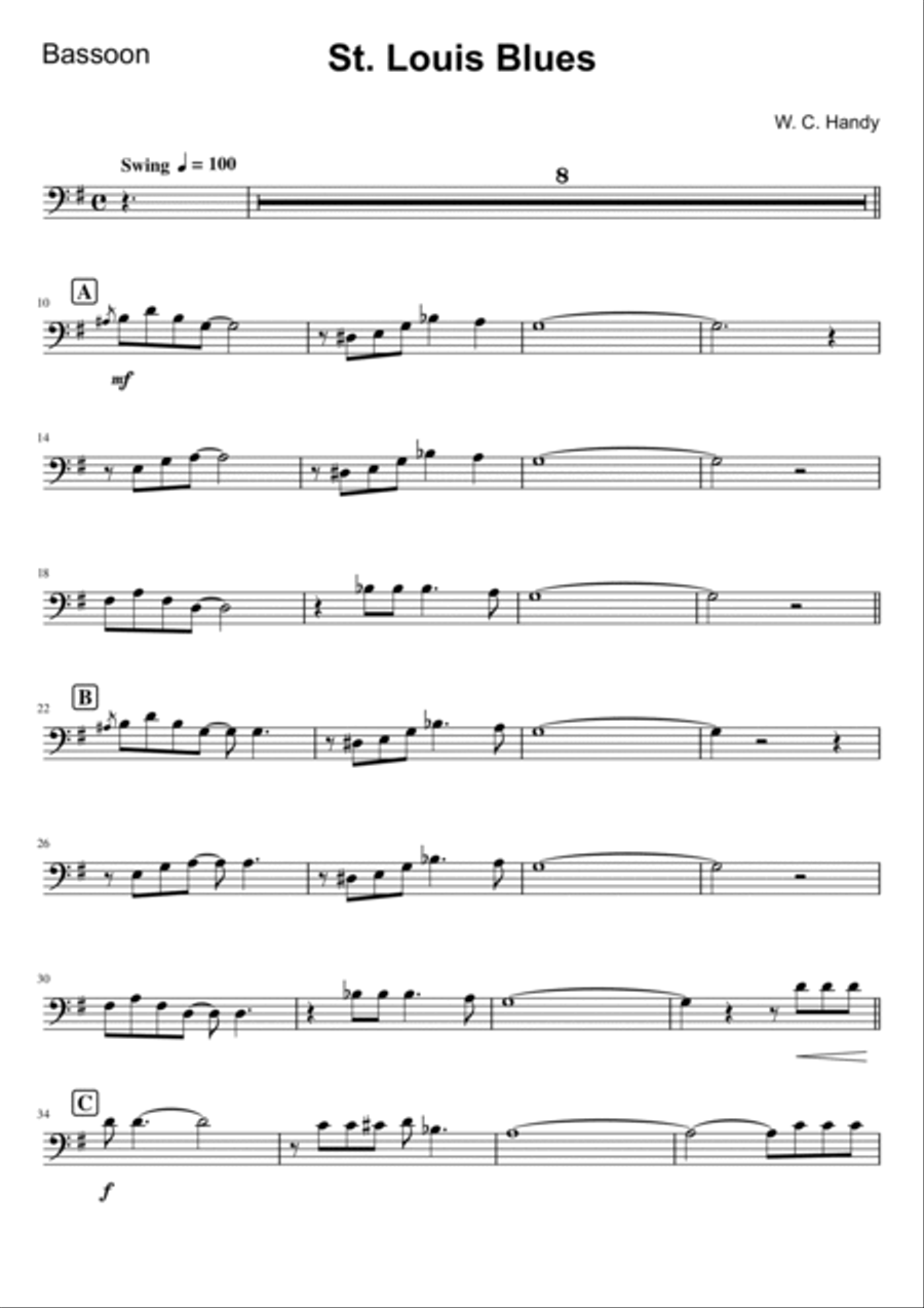 St. Louis Blues - Bassoon Bassoon scores gallery preview page 5