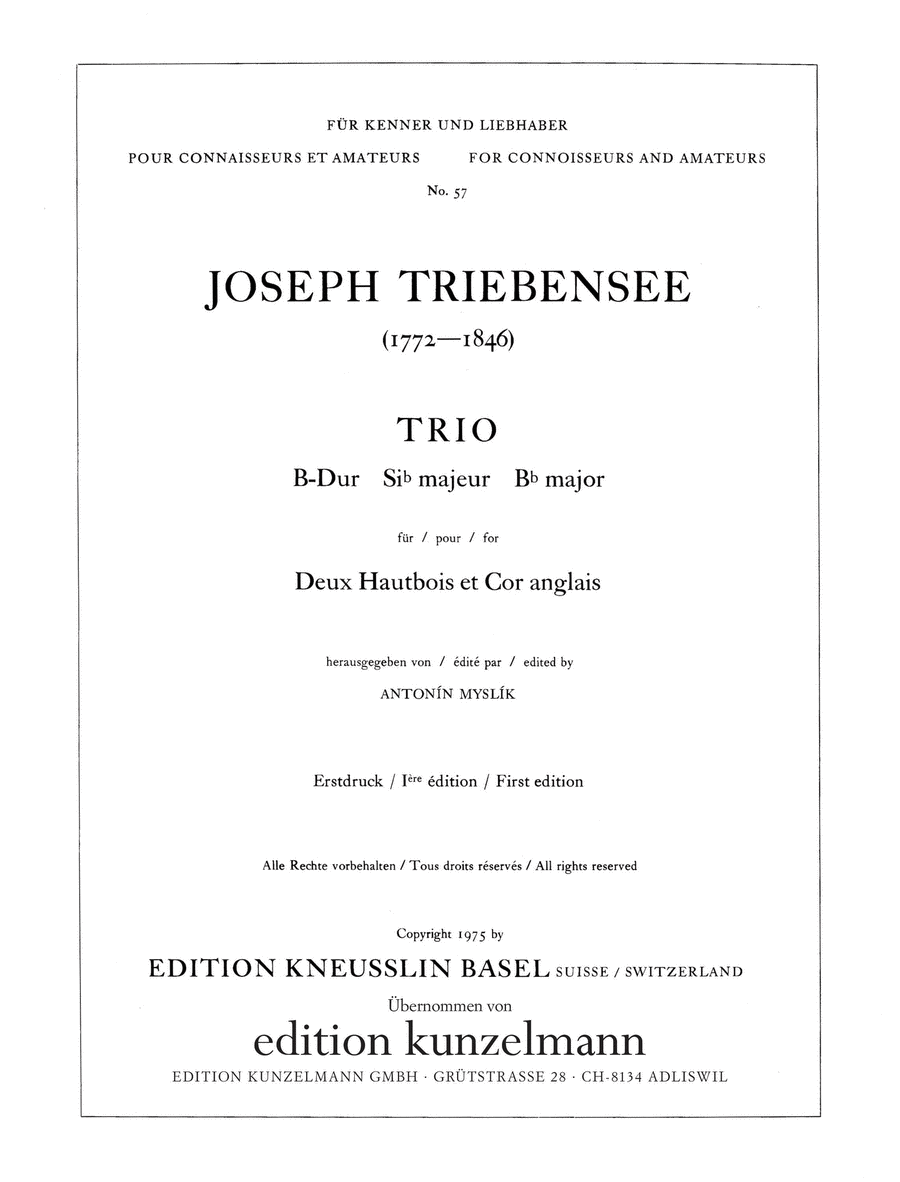 Trio Trio English Horn scores gallery preview page 1