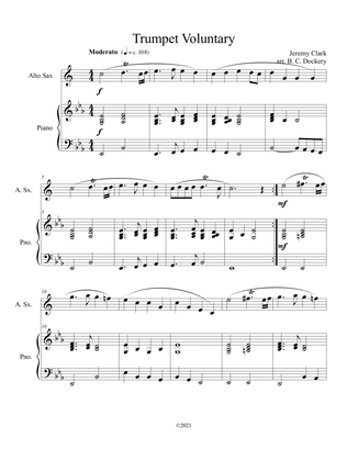 Trumpet Voluntary (Alto Sax Solo) with piano accompaniment