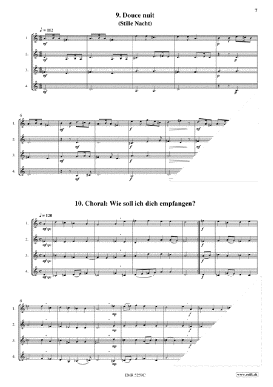 10 Noels Euphonium Quartet scores gallery preview page 7