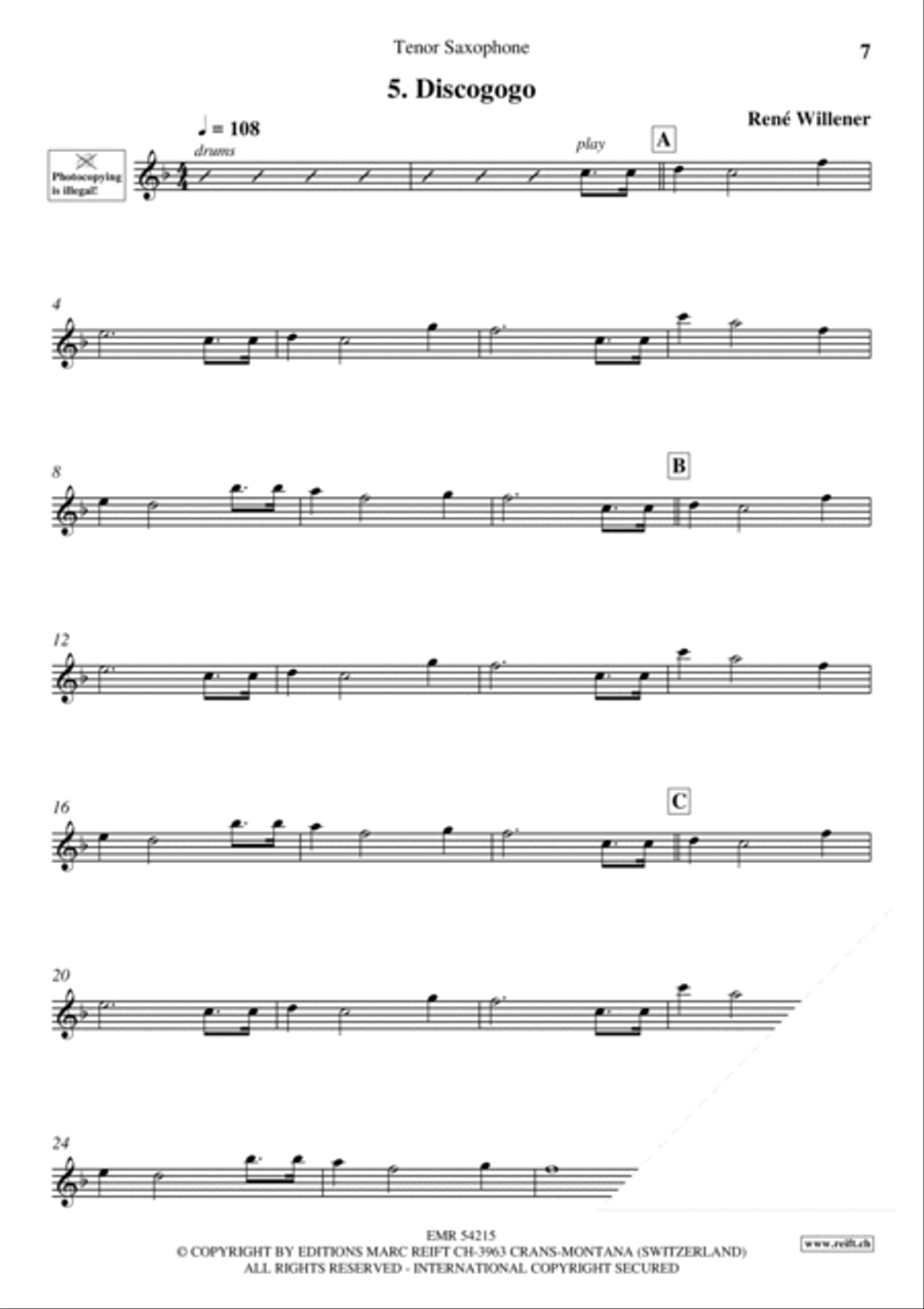 Happy Birthday Tenor Saxophone scores gallery preview page 7