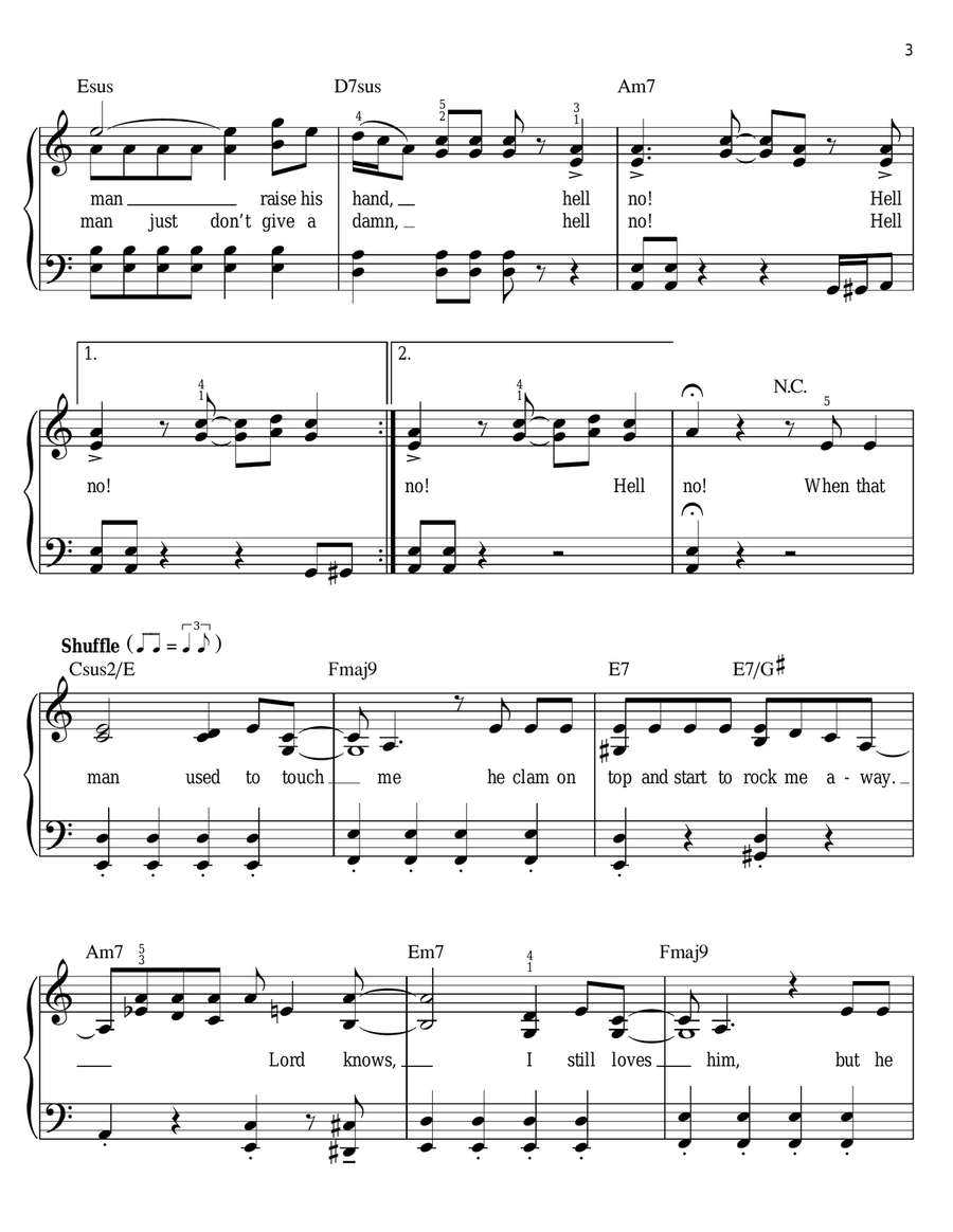 Hell No! Hell No! Voice scores gallery preview page 3