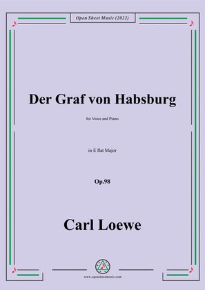 Loewe-Der Graf von Habsburg,in E flat Major,Op.98,for Voice and Piano