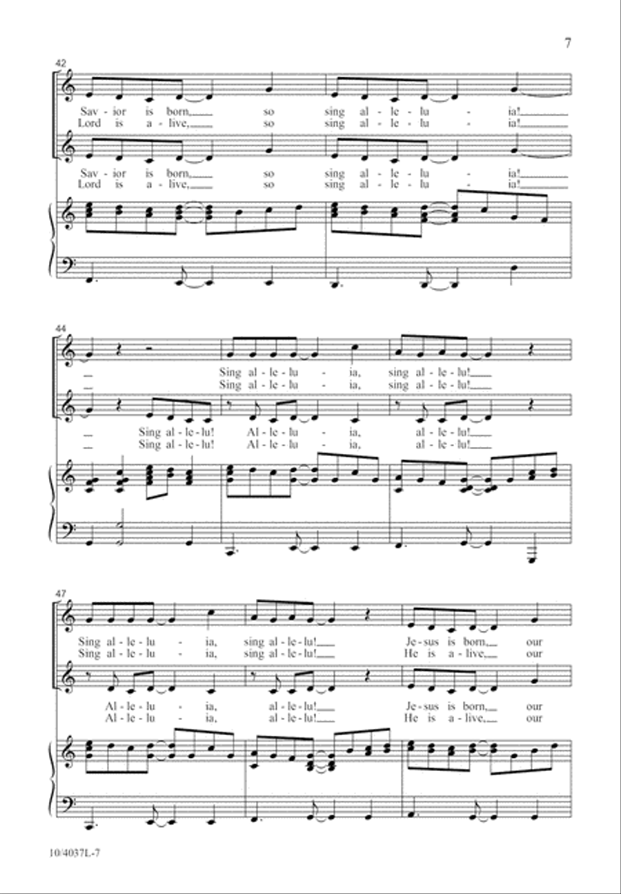 Sing Allelu Sing Allelu Unison Choir scores gallery preview page 7
