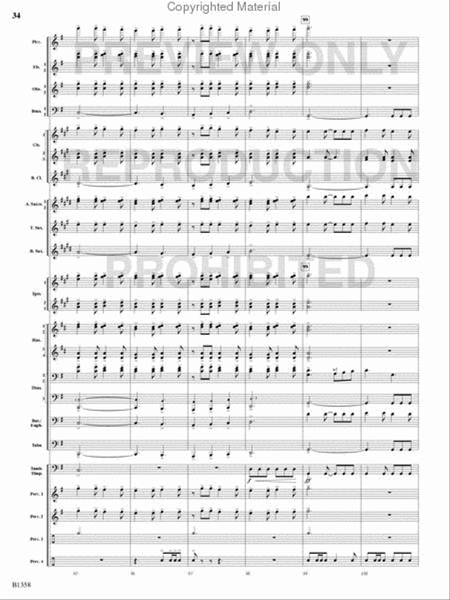Three Celtic Dances Concert Band scores gallery preview page 33