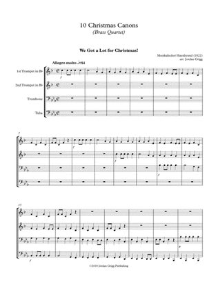 10 Christmas Canons (Brass Quartet)