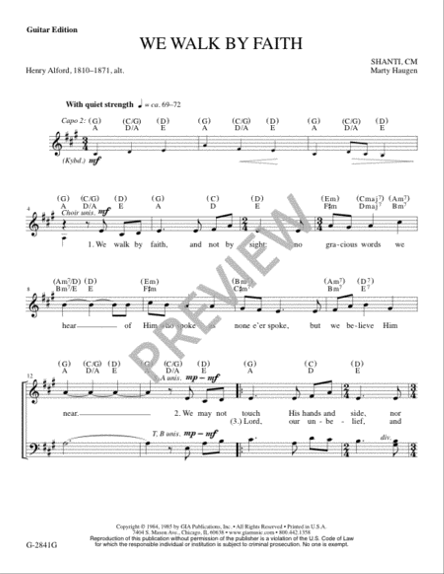 We Walk by Faith - Guitar edition Guitar scores gallery preview page 2