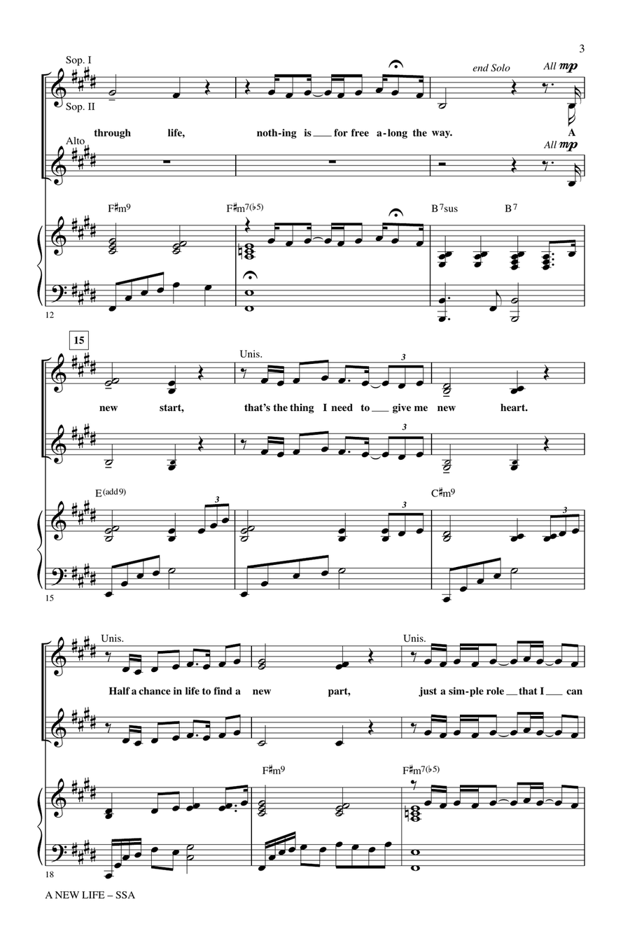 A New Life (from Jekyll & Hyde) SSA scores gallery preview page 2