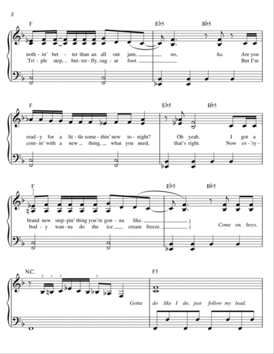 Ice Cream Freeze (Let's Chill) Easy Piano scores gallery preview page 2