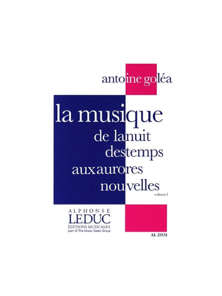 Book cover for La Musique De La Nuit Des Temps Aux Aurores Vol.1 (book)