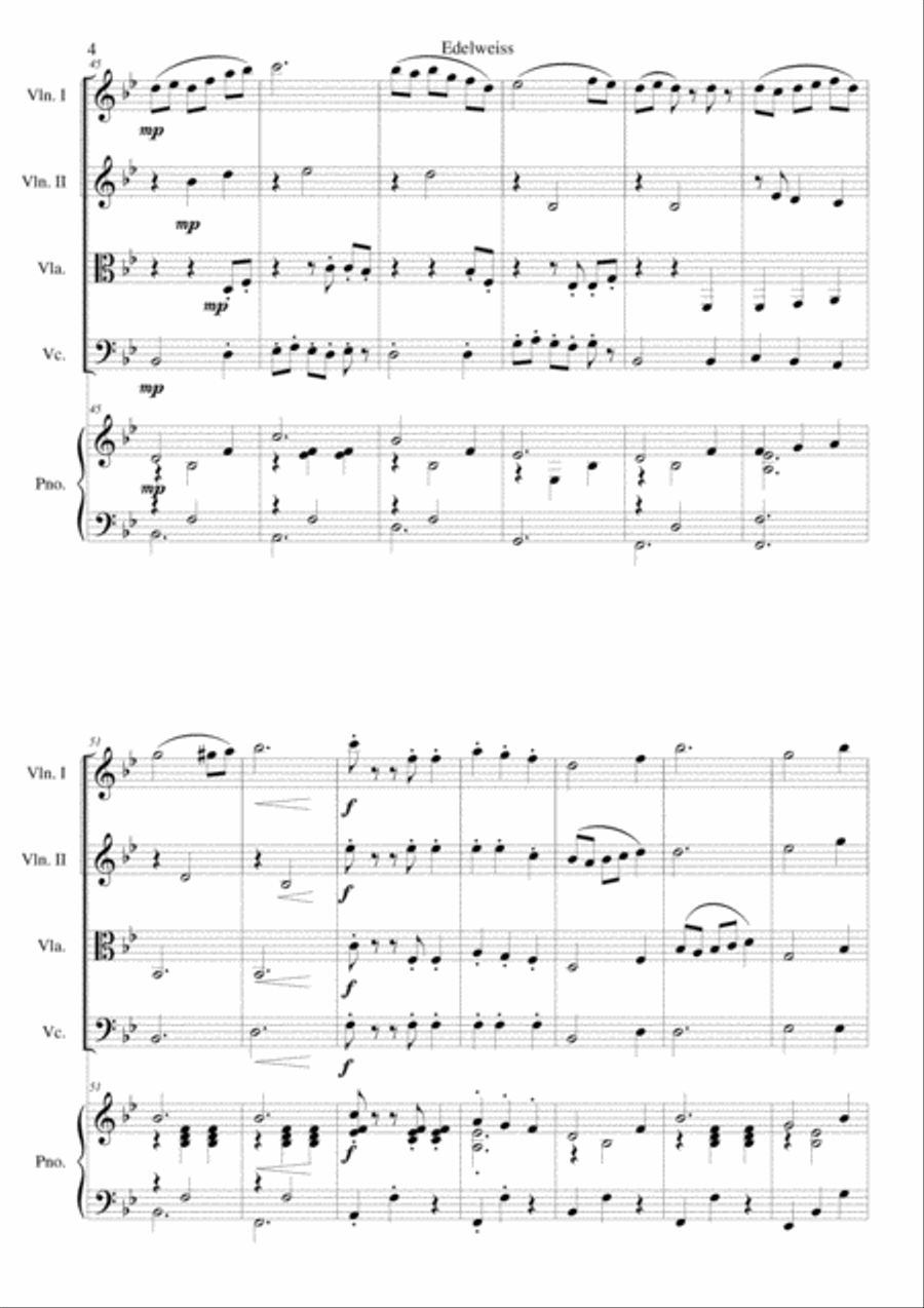 Edelweiss Piano Quintet scores gallery preview page 4