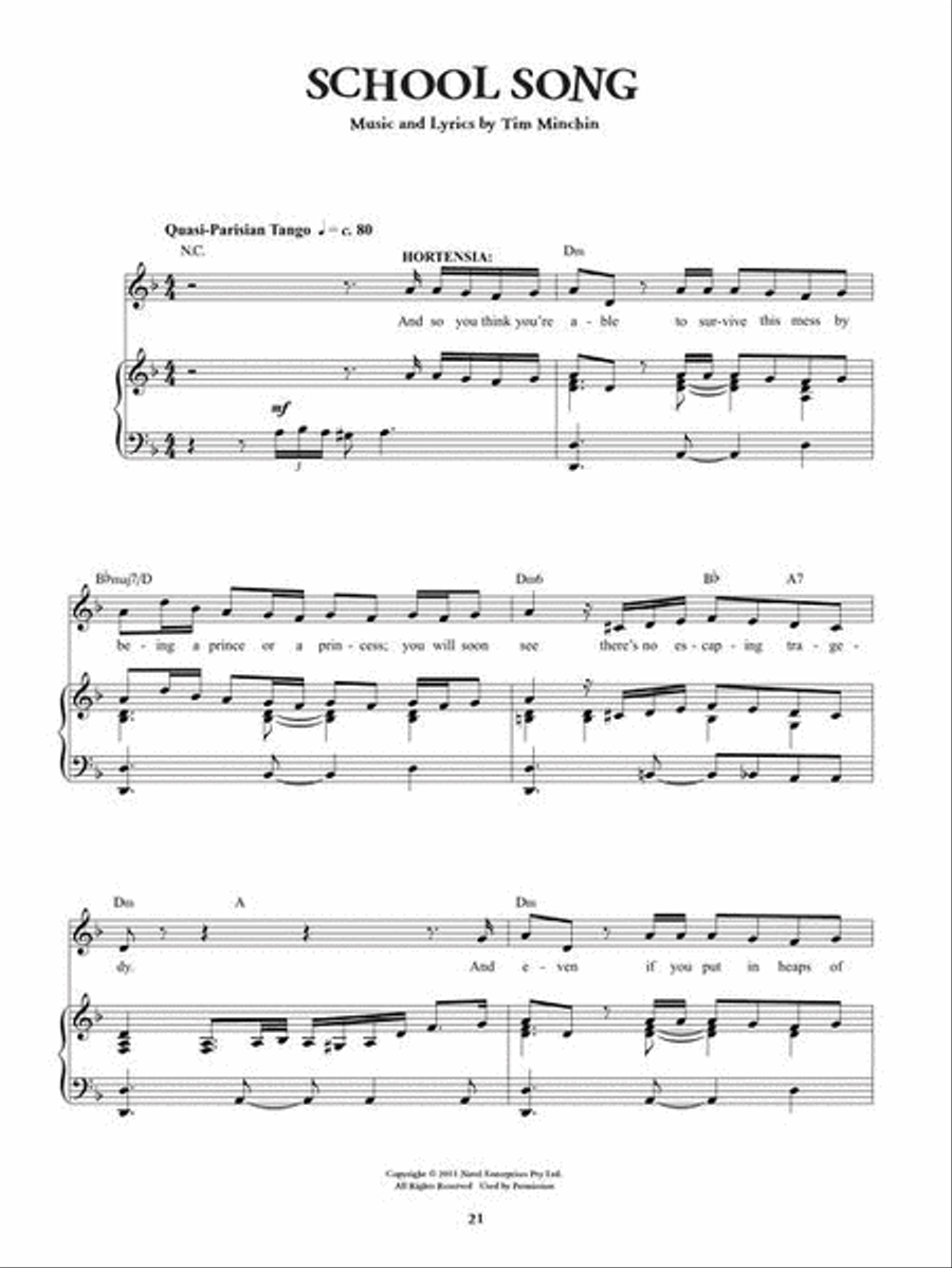 Roald Dahl's Matilda – The Musical Piano, Vocal scores gallery preview page 5