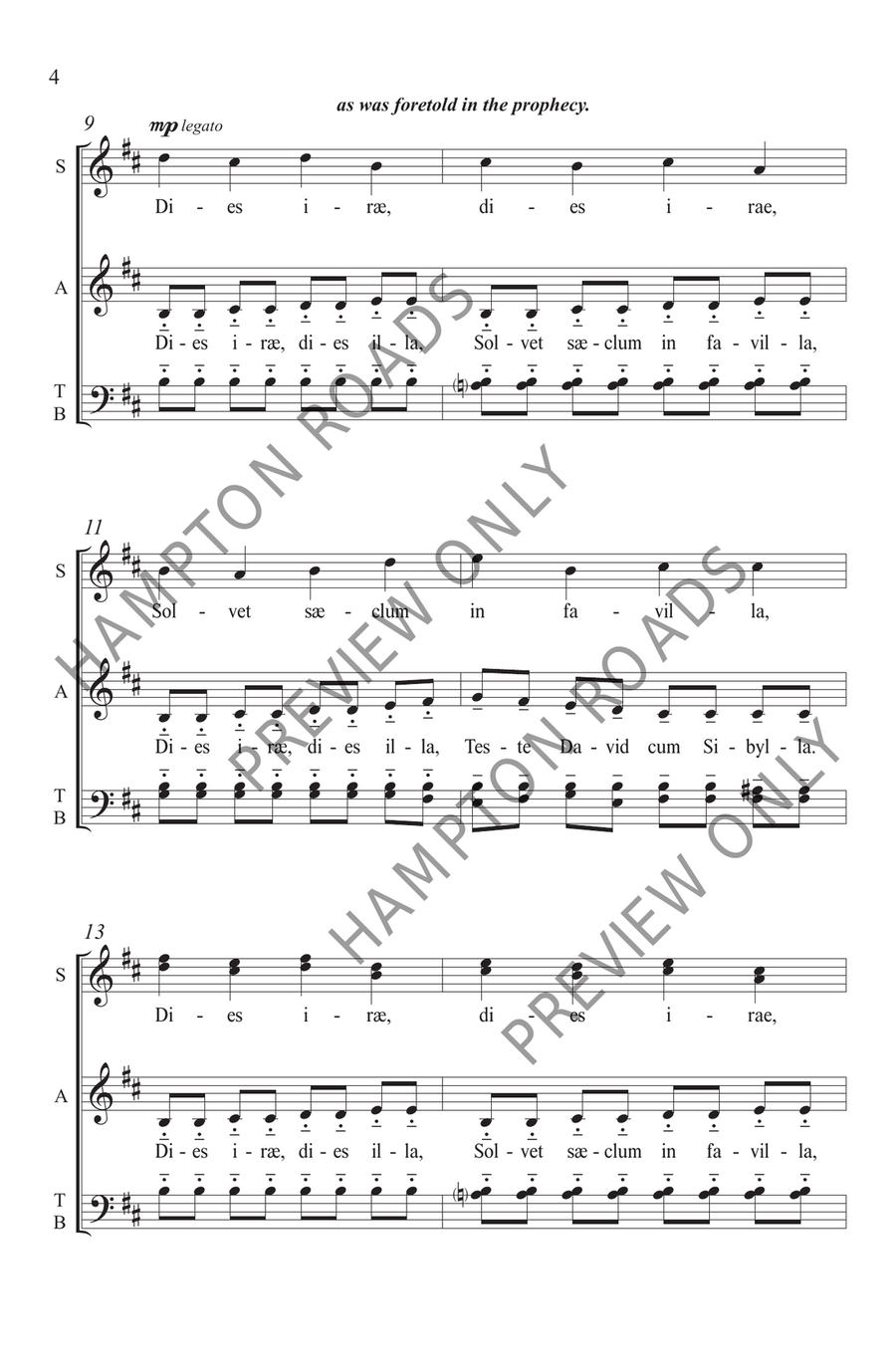 Dies Irae (SATB) 4-Part scores gallery preview page 5