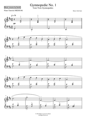 Gymnopedie No. 1 (MEDIUM PIANO) from Trois Gymnopedies [Erik Satie]