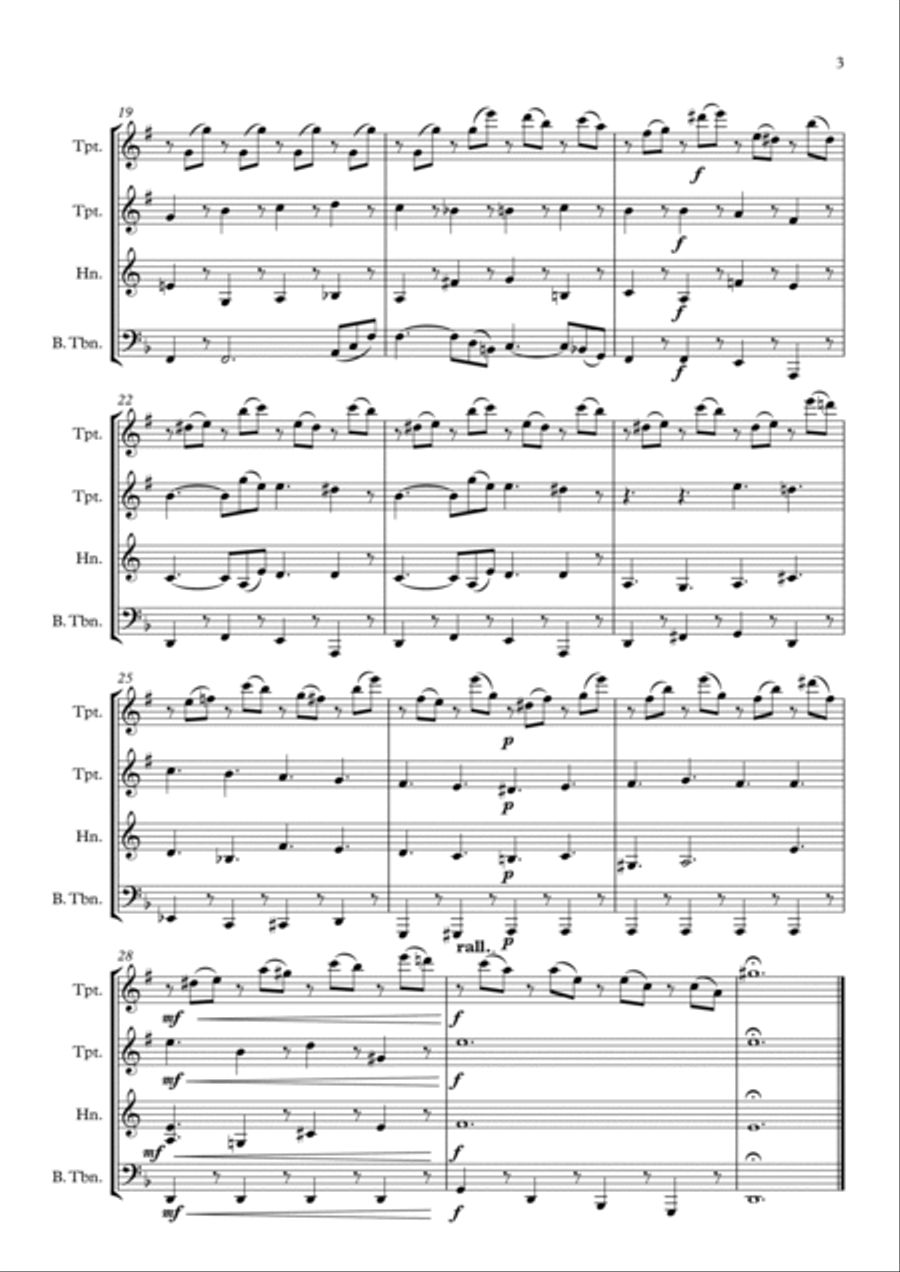 Mozart - Lacrimosa for Brass Quartet Brass Quartet scores gallery preview page 3