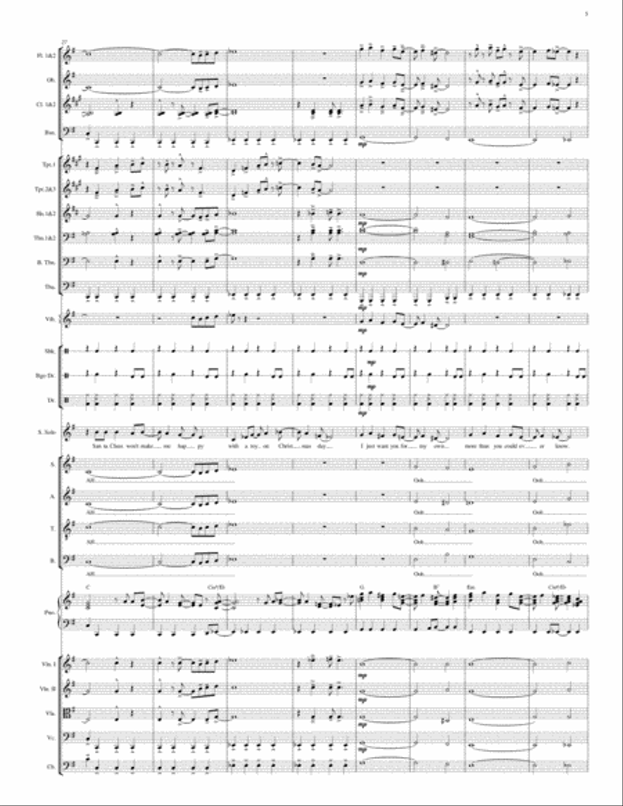 All I Want For Christmas Is You 4-Part scores gallery preview page 5
