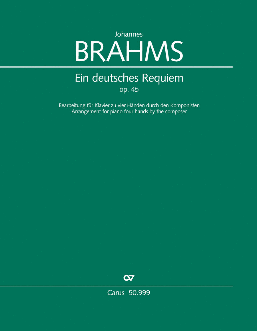 Ein Deutsches Requiem (German Requiem) Piano Duet scores gallery preview page 1