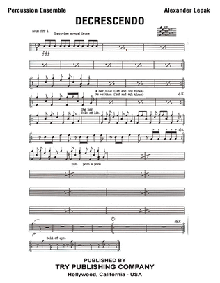Decrescendo for Percussion and Brass (score and parts)