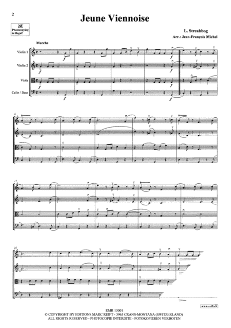 Jeune Viennoise String Quartet scores gallery preview page 3