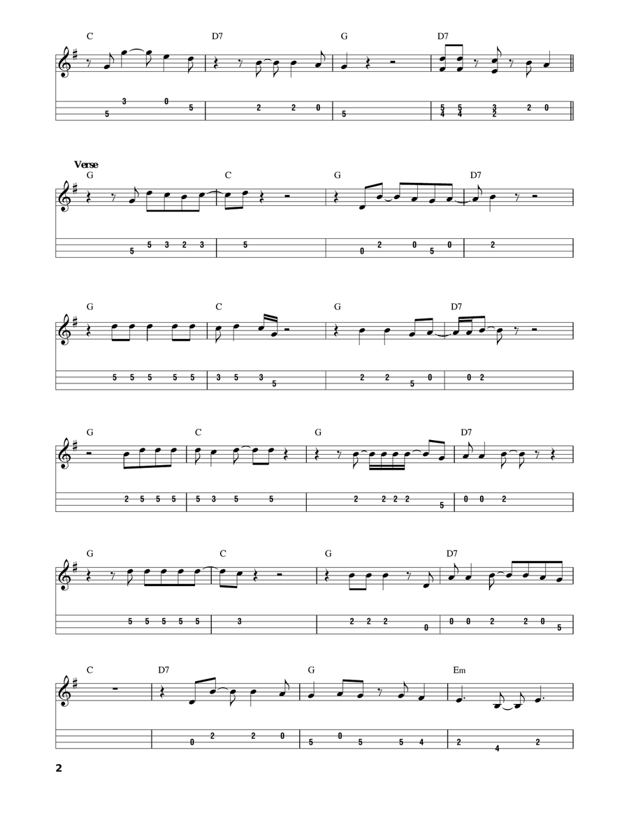 Brown Eyed Girl Mandolin scores gallery preview page 2
