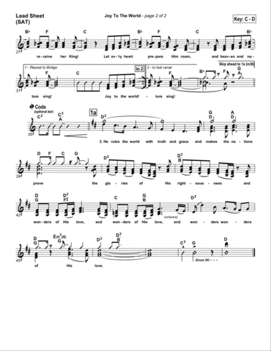 Joy to the World Piano scores gallery preview page 2