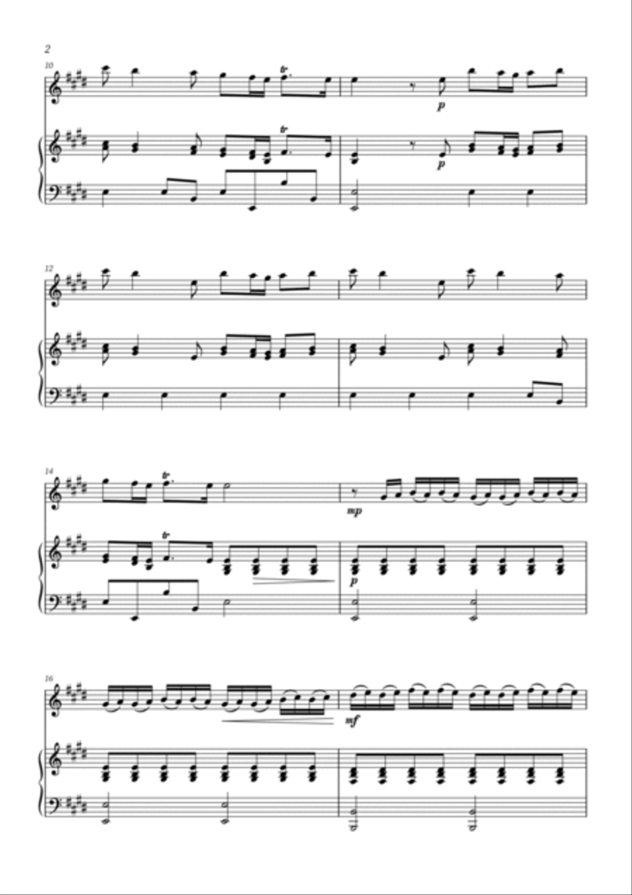 Spring - The Four Seasons for Violin and Piano (E Major) Violin Solo scores gallery preview page 2