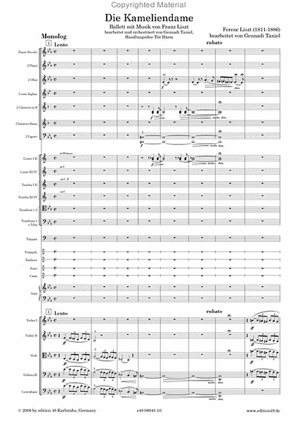 Die Kameliendame von Tiit Harm - Ballett mit Musik von Franz Liszt, bearbeitet und orchestriert von Gennadi Taniel