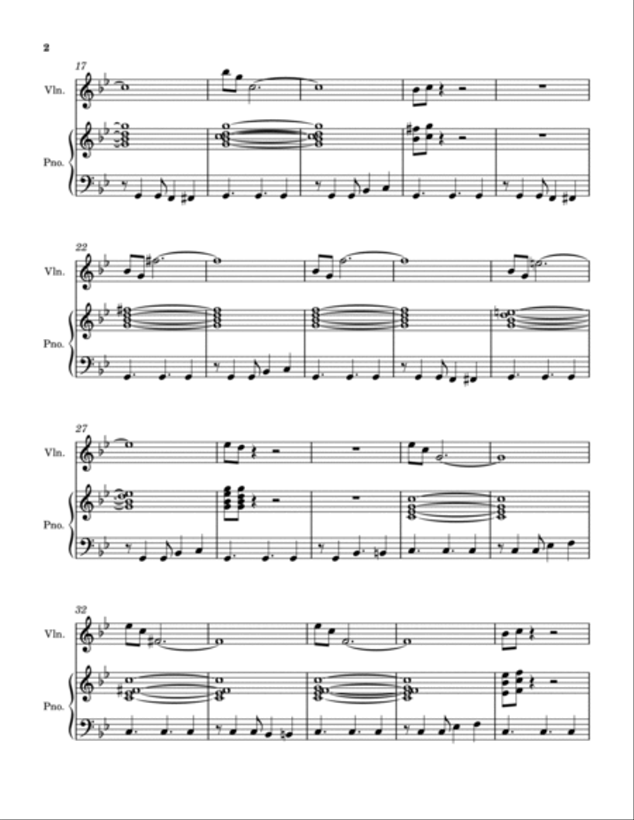 Mission: Impossible Theme Violin Solo scores gallery preview page 3