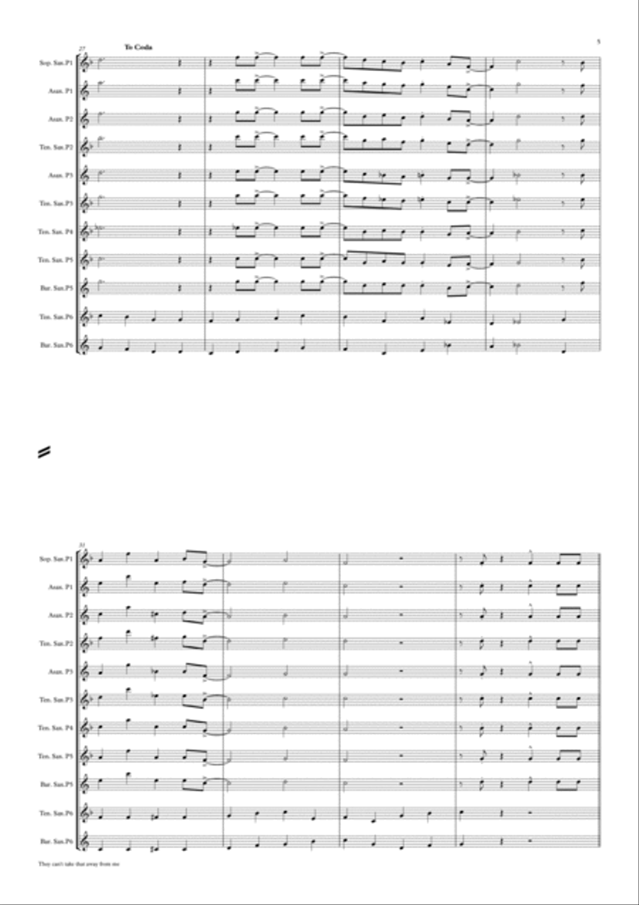 They Can't Take That Away From Me Woodwind Quintet scores gallery preview page 5