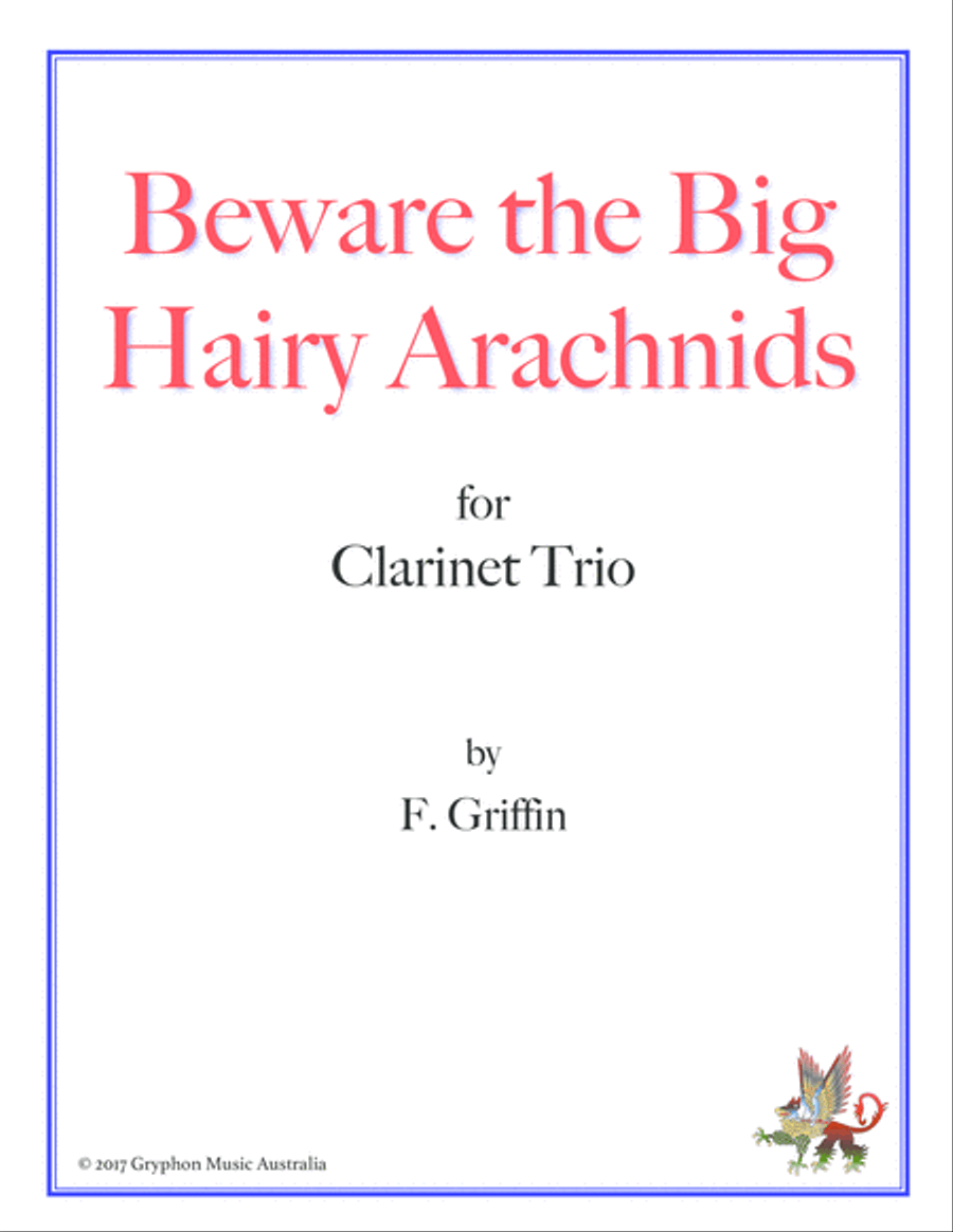 Beware the Big Hairy Arachnids for Clarinet Trio Clarinet Trio scores gallery preview page 1