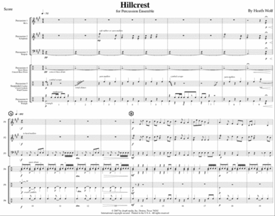 Hillcrest Hillcrest Percussion Ensemble scores gallery preview page 2