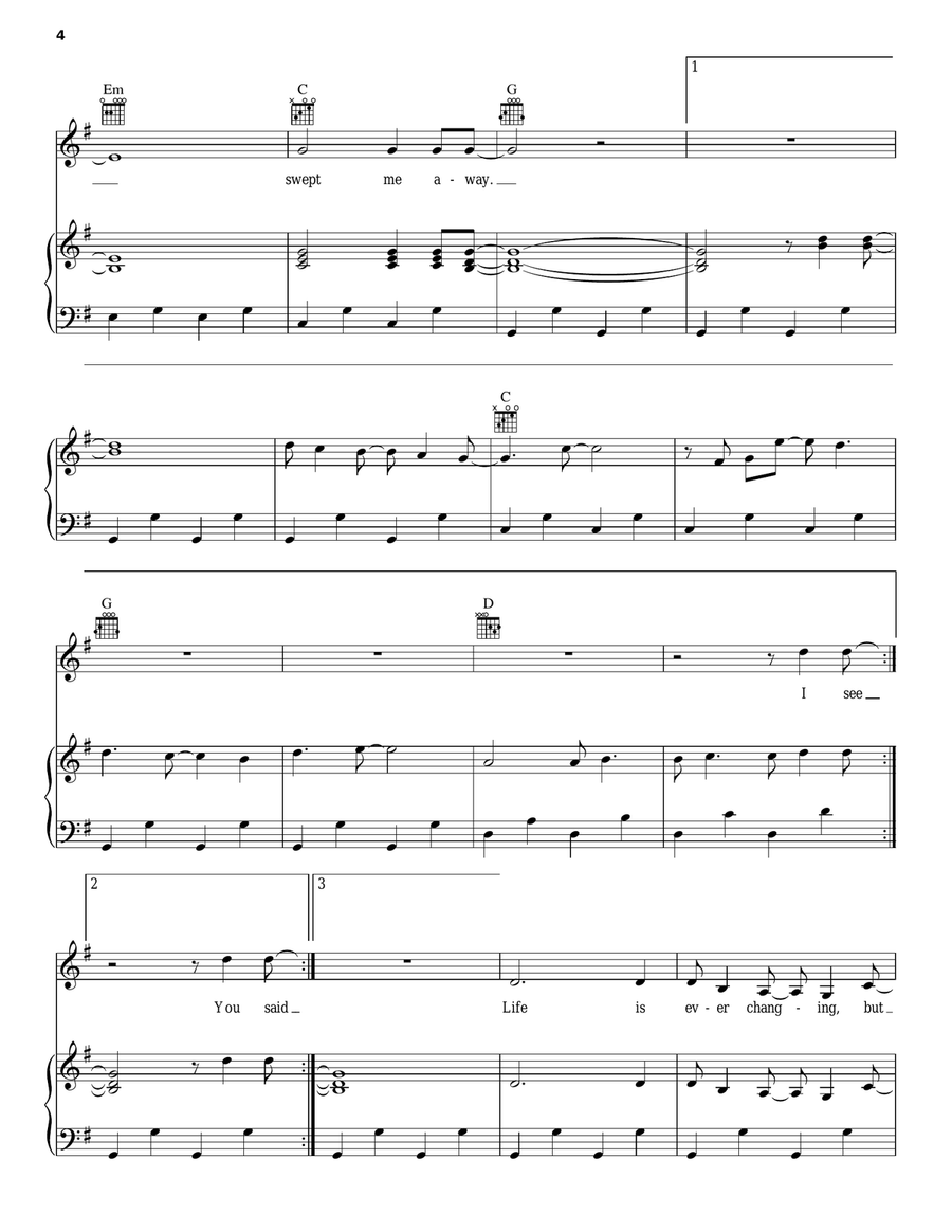 Swept Away Acoustic Guitar scores gallery preview page 4
