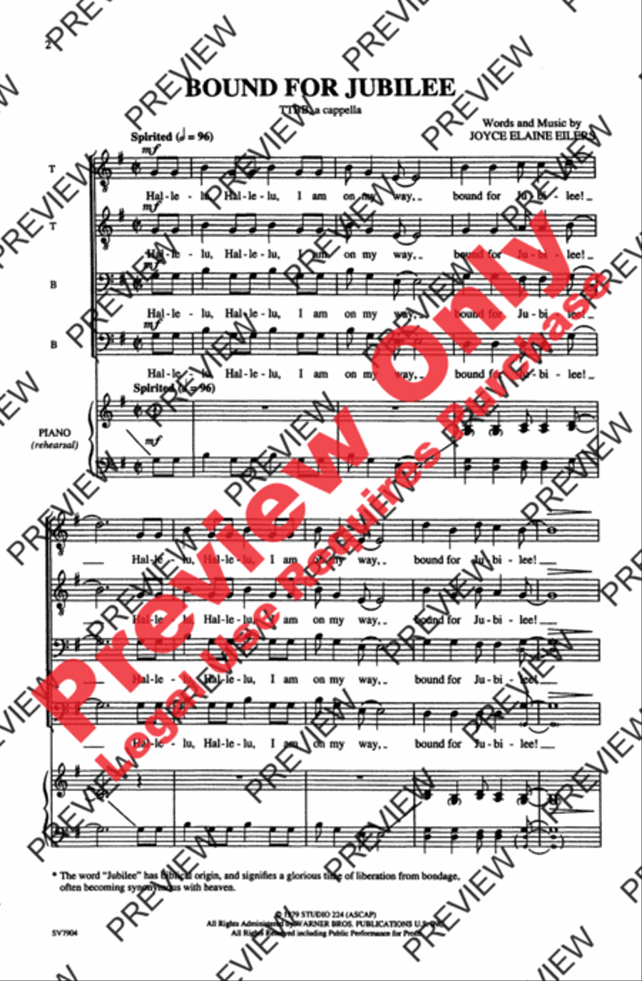 Bound for Jubilee Men's Choir scores gallery preview page 2