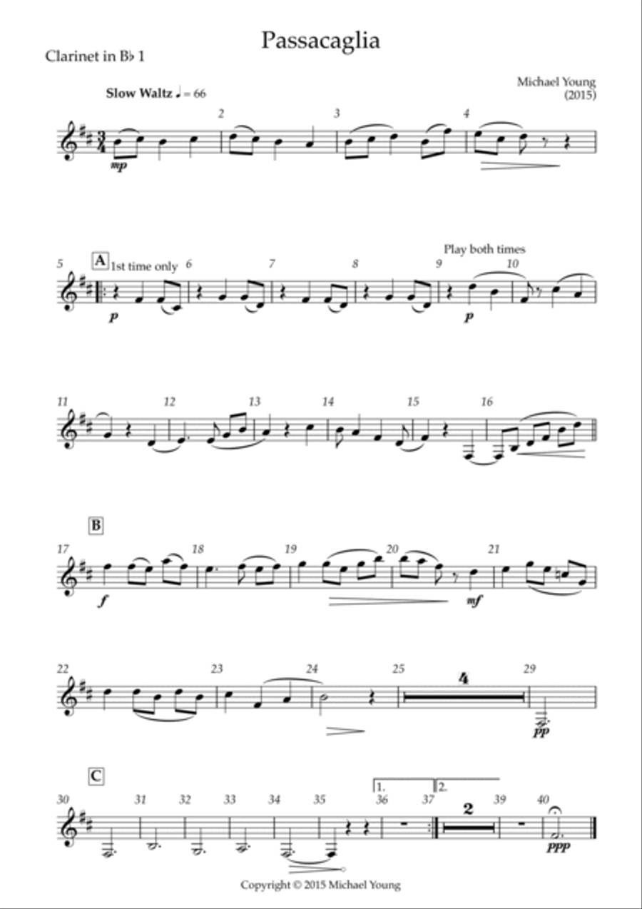 Passacaglia (Concert Band) - Parts Concert Band scores gallery preview page 4