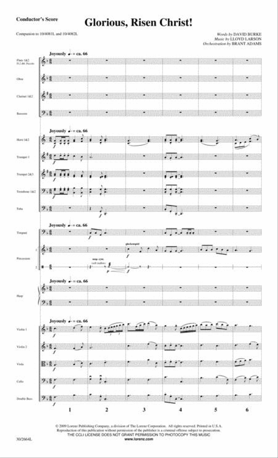Glorious, Risen Christ! - Orchestral Score and Parts Choir scores gallery preview page 3