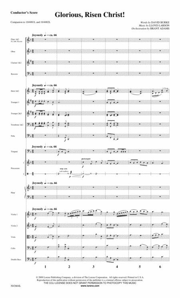 Glorious, Risen Christ! - Orchestral Score and Parts