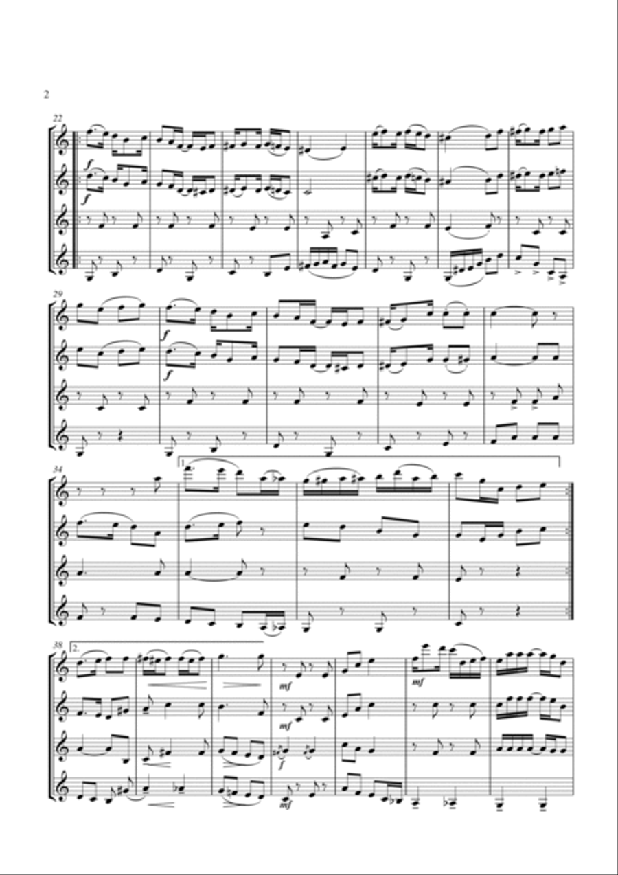 Country Club Rag Woodwind Quartet scores gallery preview page 2