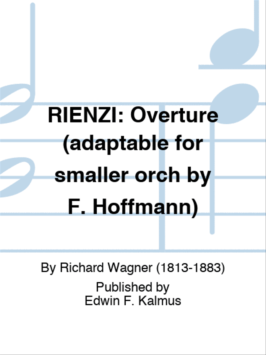 RIENZI: Overture (adaptable for smaller orch by F. Hoffmann) Miniature Score scores gallery preview page 1