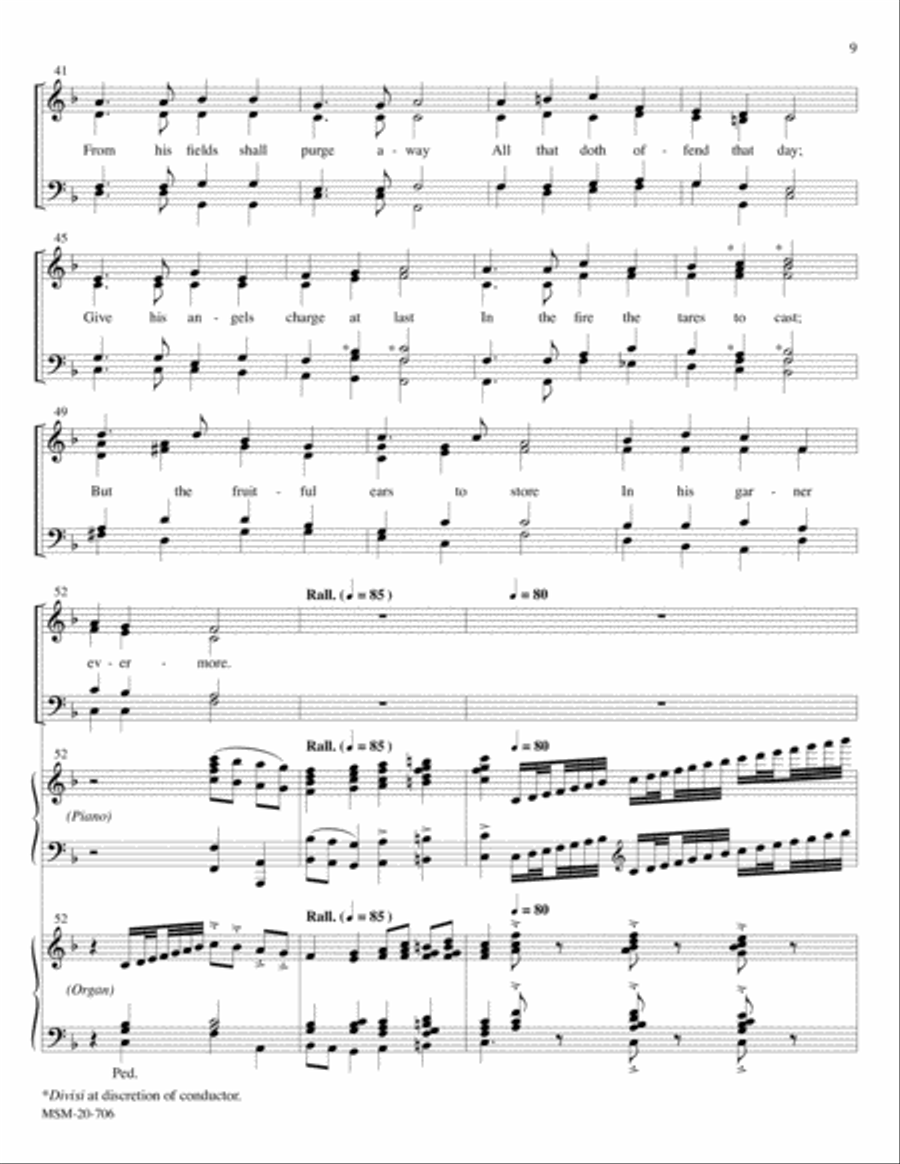 Come, Ye Thankful People, Come 4-Part scores gallery preview page 5
