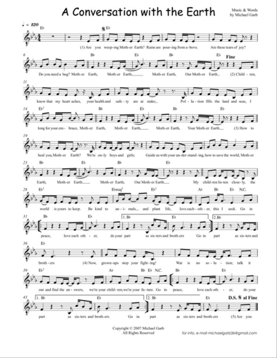 A Conversation with the Earth Small Ensemble scores gallery preview page 1