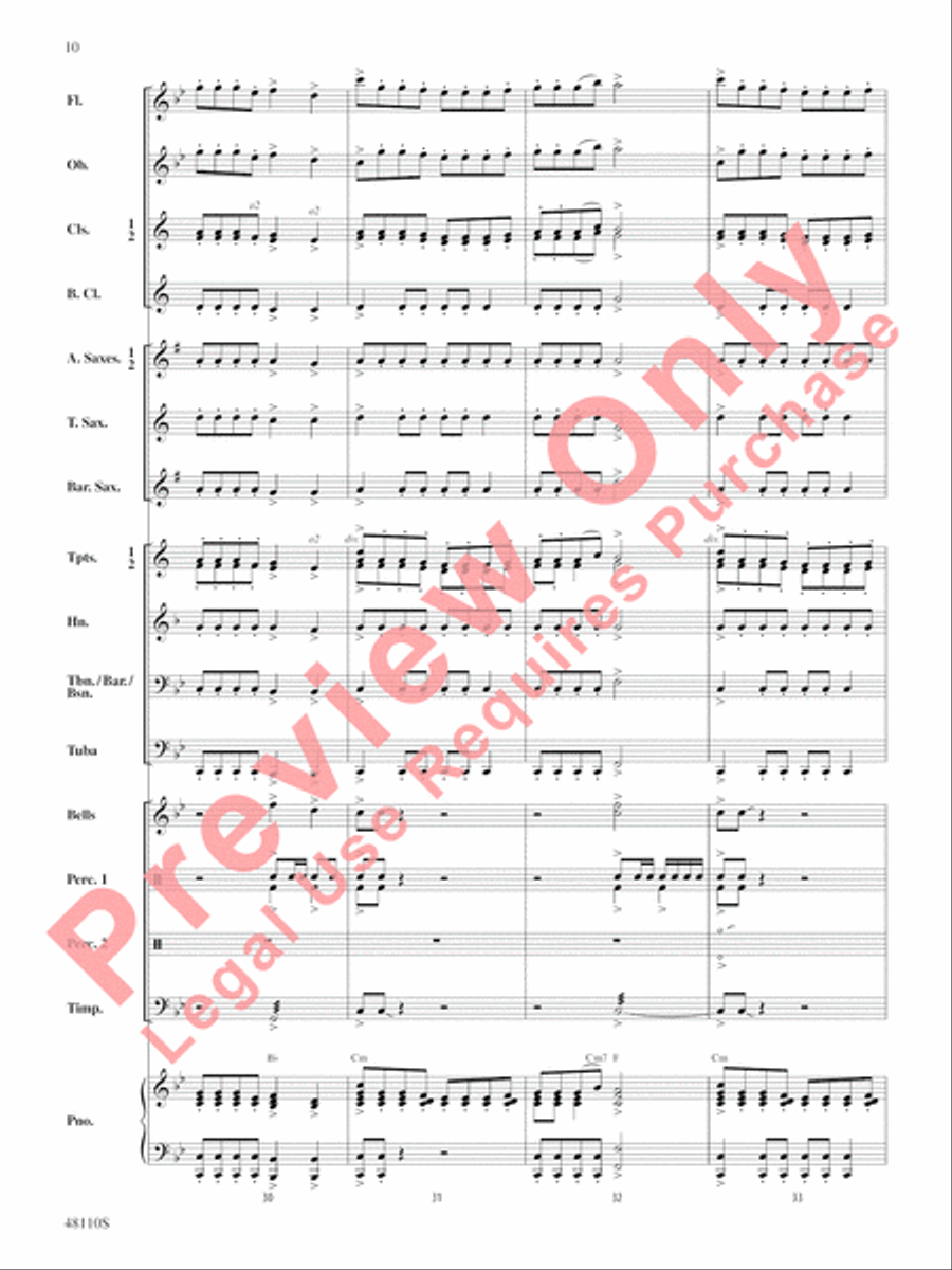 Escape from Thunder Mountain Concert Band scores gallery preview page 11