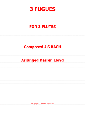 3 Fugues J S Bach - Flute trio