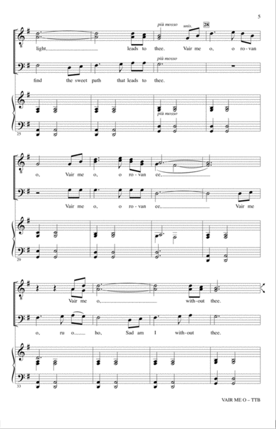 Vair Me O (Eriskay Love Lilt) TTBB scores gallery preview page 3