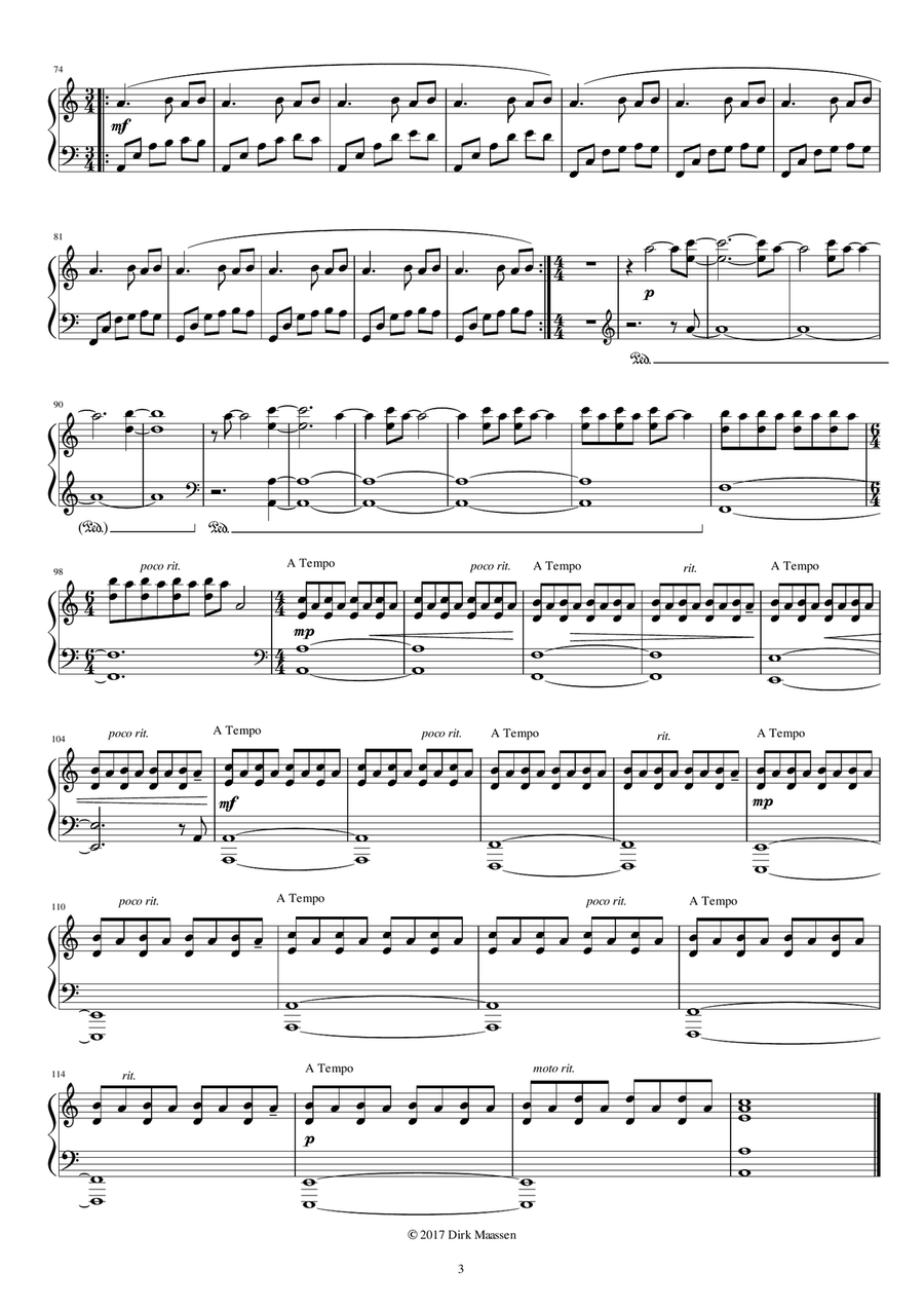 Dirk Maassen - Sound Of Light Tour / The Sheetbook Piano Solo scores gallery preview page 5