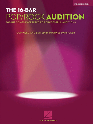 Book cover for 16 Bar Pop Rock Audition Womens Edition
