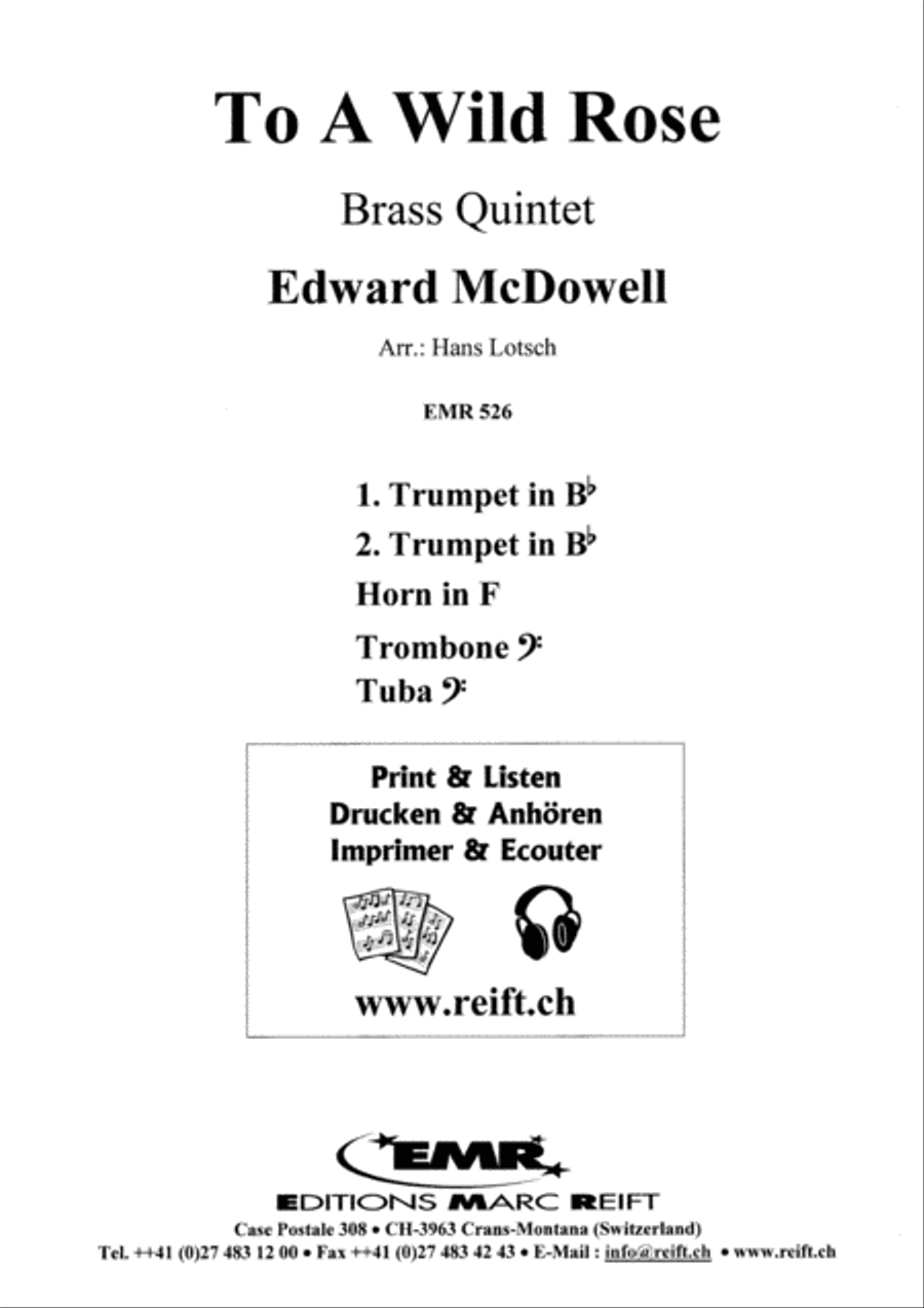 To A Wild Rose To A Wild Rose Brass Quintet scores gallery preview page 5